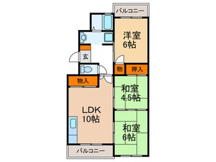 リバ－サイド春日手の物件間取画像